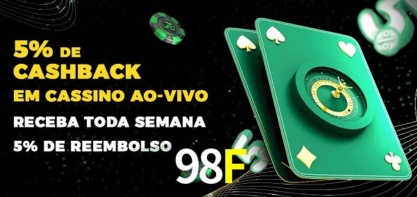 Promoções do cassino ao Vivo 98F